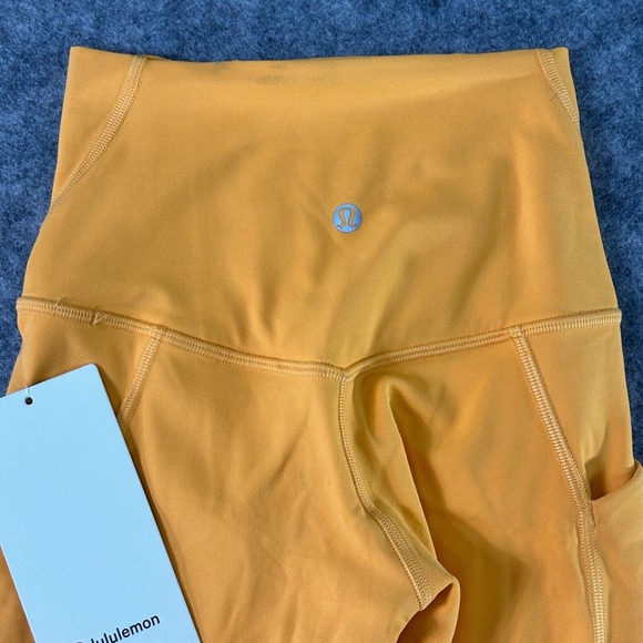 New Lululemon Leggings Size 0 Align High Rise Pant Pockets 25" MGDM Orange - Picture 7 of 9
